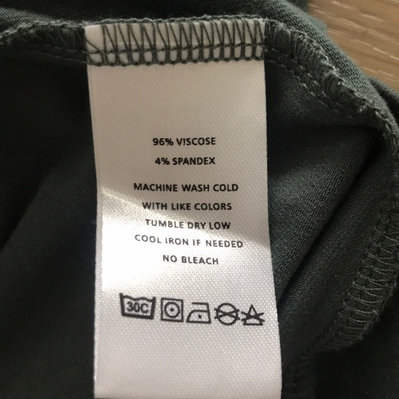 Rare Lilla P dusty Sage blue green asymmetrical tank top L NWOT made in Peru - Picture 6 of 6